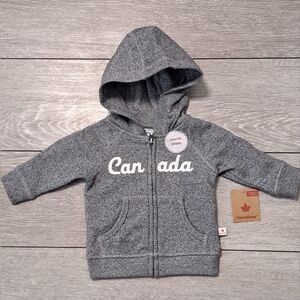 NEW Canadiana "Canada" Unisex Infant Gray Hoodie